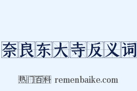 奈良东大寺反义词是什么意思的图片